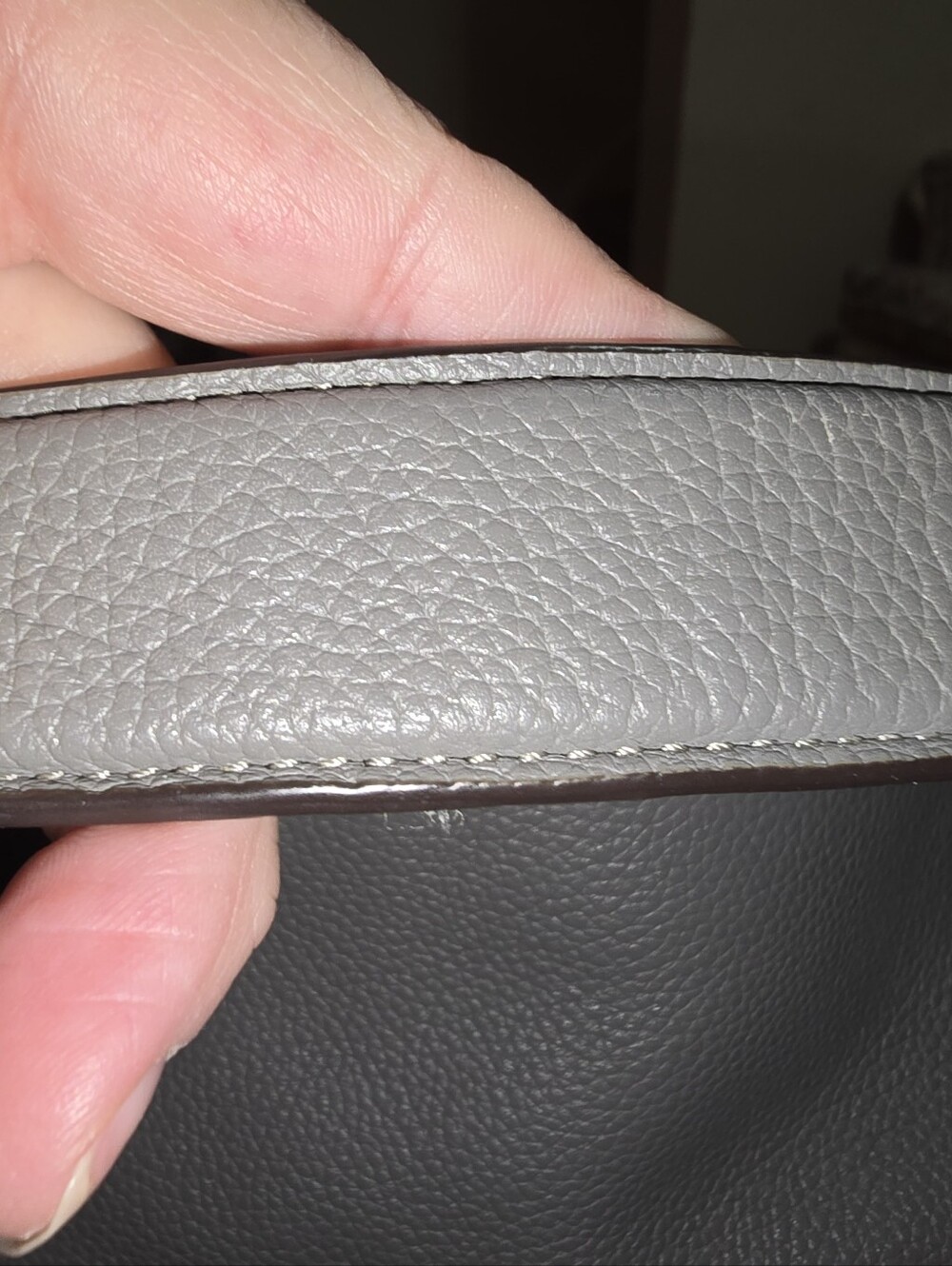 Coach Gray Pebbled Leather Shoulder Bag with Card Case - Picture 9 of 13